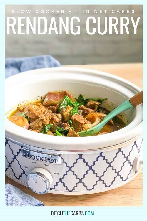 Gluten Free Curry Slow Cooker Beef Rendang (Keto Curry)