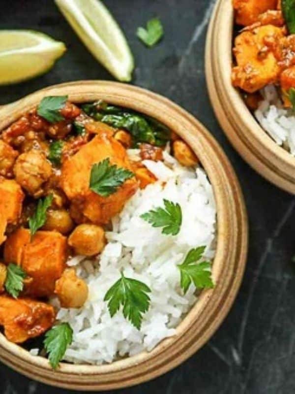 Vegetarian Curry Recipes Sweet Potato Chickpea Curry with Garam Masala