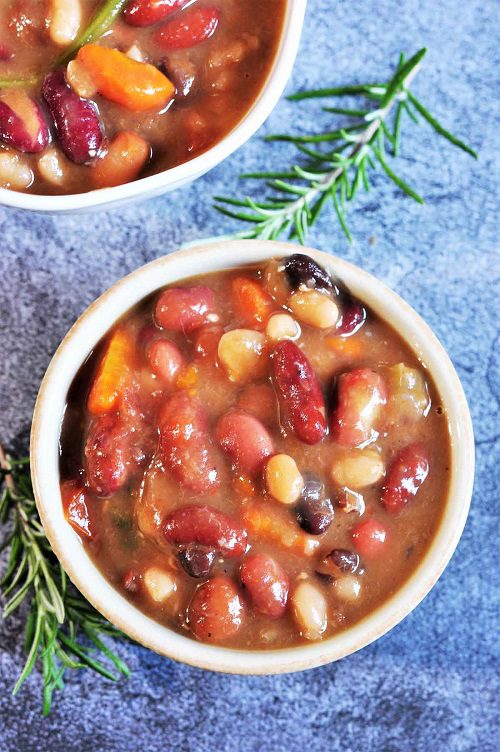 Vegetarian Bean Soup In Instant Pot