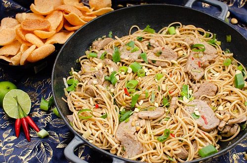 Asian Spicy Pork Noodles