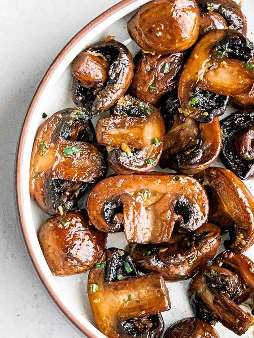 Keto Veggie Sides Easy Sauteed Mushrooms with Garlic Butter