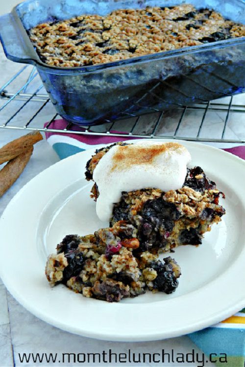 Vegetarian Casserole Recipes Healthy Dairy Free Blueberry Maple Baked Oatmeal