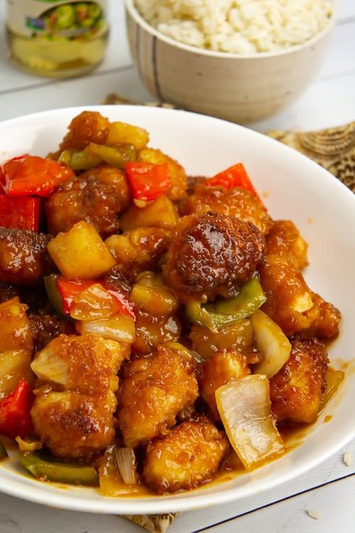 Homemade Sweet and Sour Chicken with Pineapple