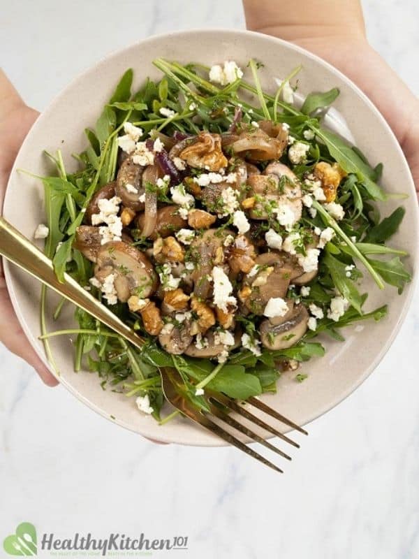 Keto Vegetarian Sides Mushroom Salad Recipe