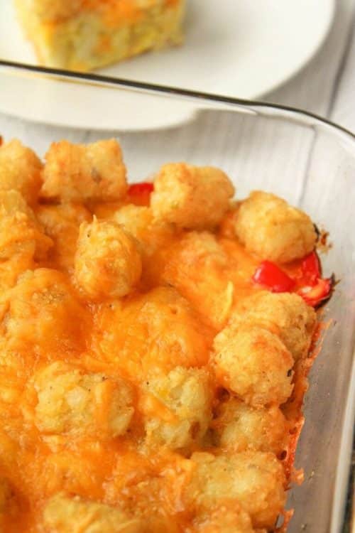 Tater Tot Casserole with No Meat