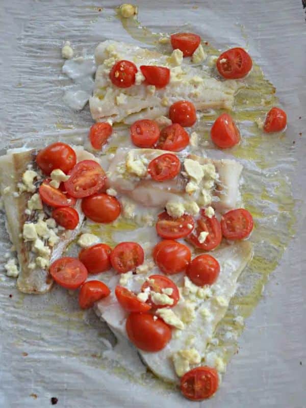Baked Cod with Feta and Blistered Tomatoes