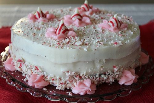 Chocolate Peppermint Holiday Cake