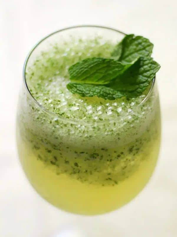 Frosty Coconut Mint Green Tea Mocktail