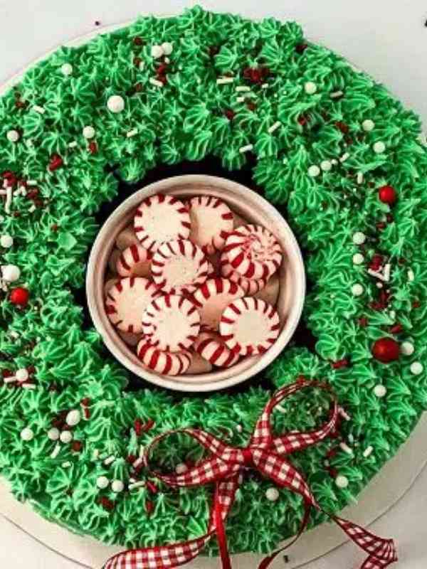 Red Velvet Christmas Wreath Cake For The Holidays