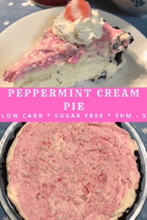 Sugar Free Peppermint Cream Pie