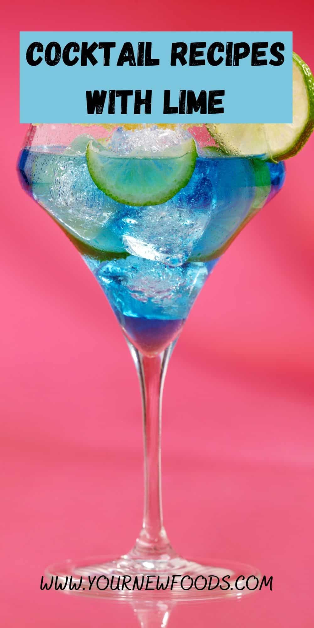 Blue Cocktail With Lime