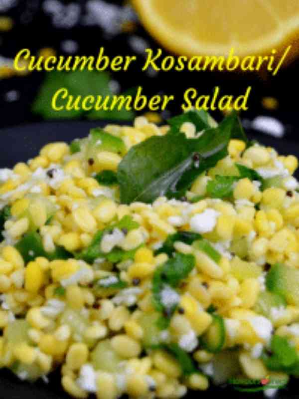 Cucumber Kosambari (Healthy Cucumber Salad)