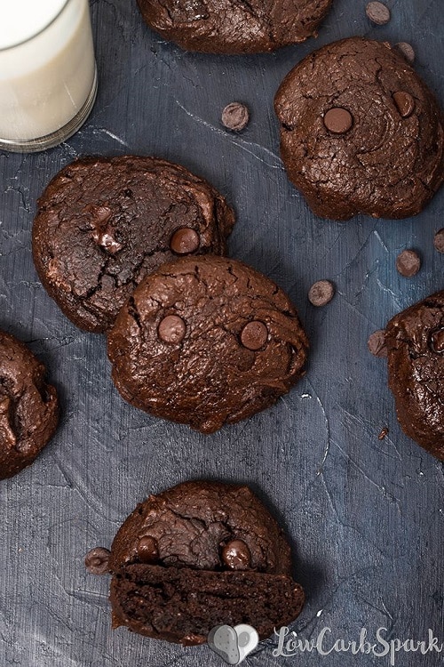 Flourless Almond Butter Double Chocolate Chip Cookies