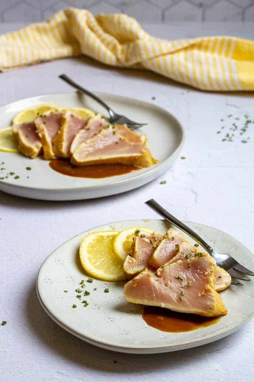 Seared Albacore Tuna With Ginger Soy Sauce