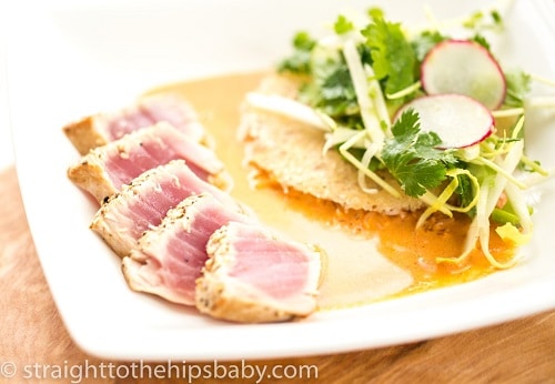 Seared Tuna with Thai Red Curry Sauce