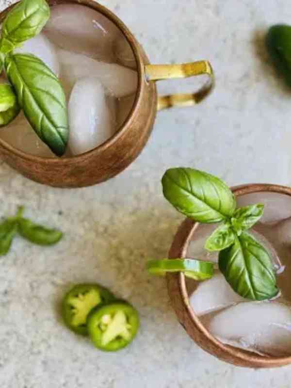 Spicy Jalapeno Basil Moscow Mule