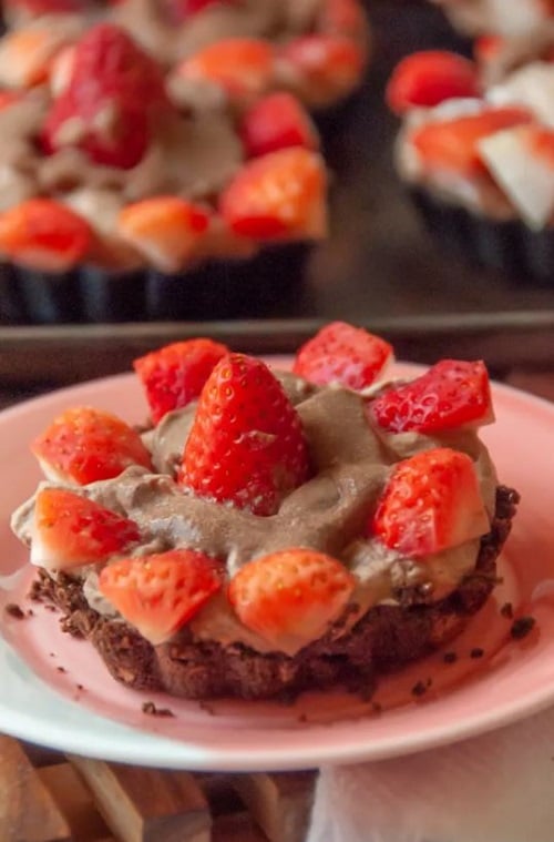 Strawberry & Balsamic Chocolate Tartlets