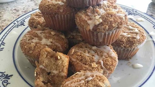 Streusel-Topped Whole Wheat Apple Muffin