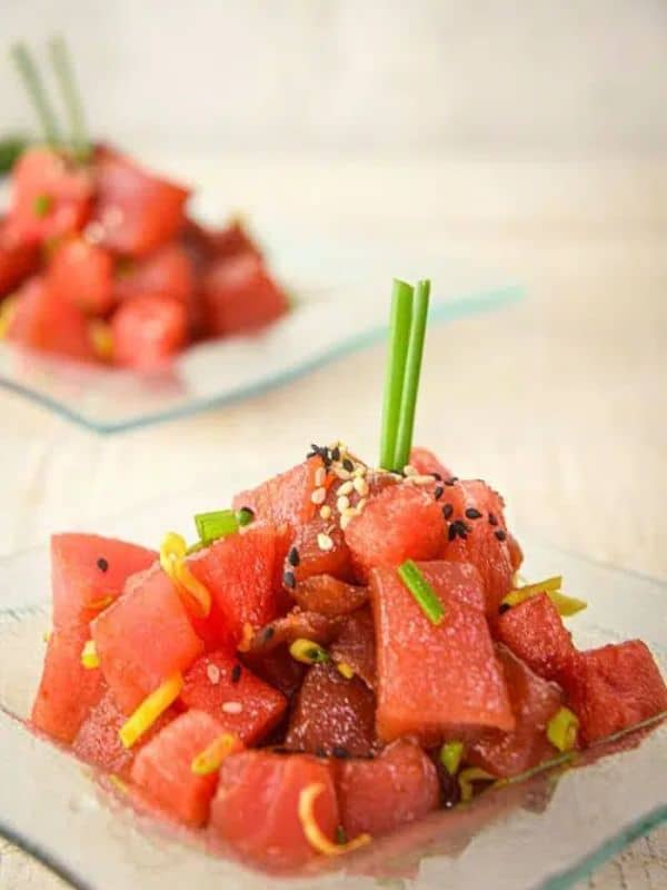 Tuna and Watermelon Tartare