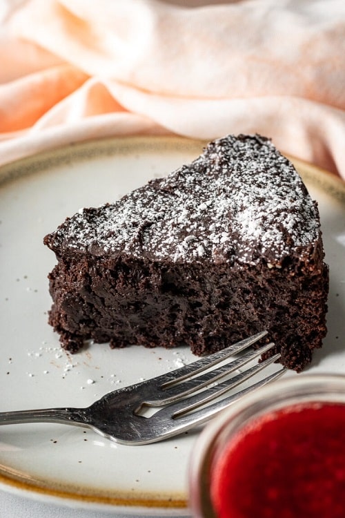 Valentine's Day Dessert Vegan Flourless Chocolate Cake
