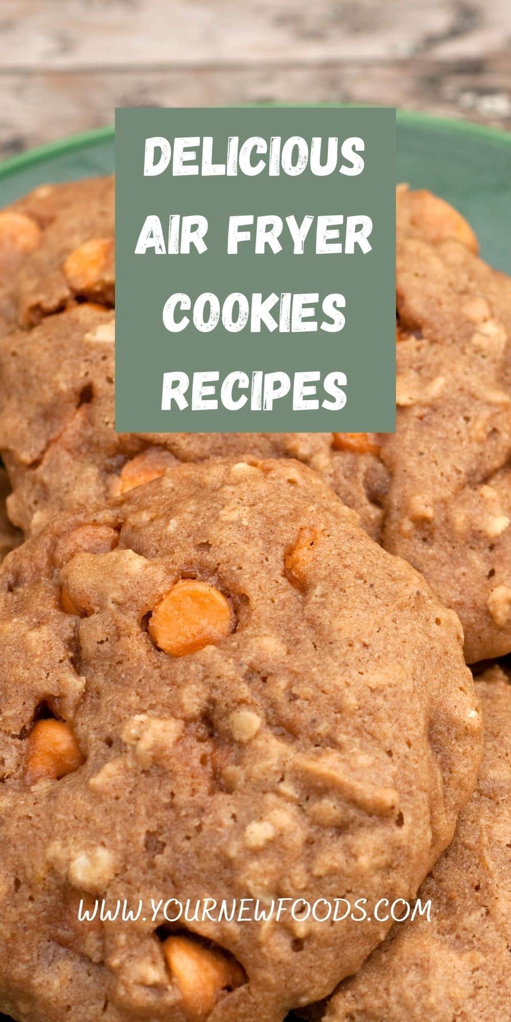 Air Fryer Cookies Recipes showing delicous oatmeal cookies
