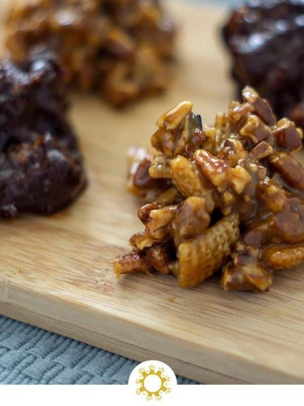 Chocolate and Caramel Cockroach Clusters