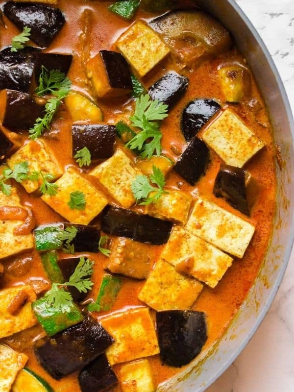 Eggplant Zucchini Red Curry