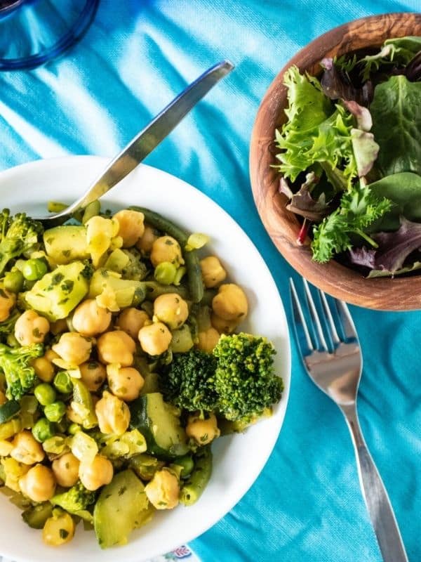 Vegetable Hash with Chickpeas Skillet Dinner