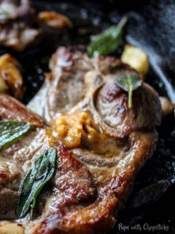 Pan Fried Lamb Shoulder Chops with Miso Butter