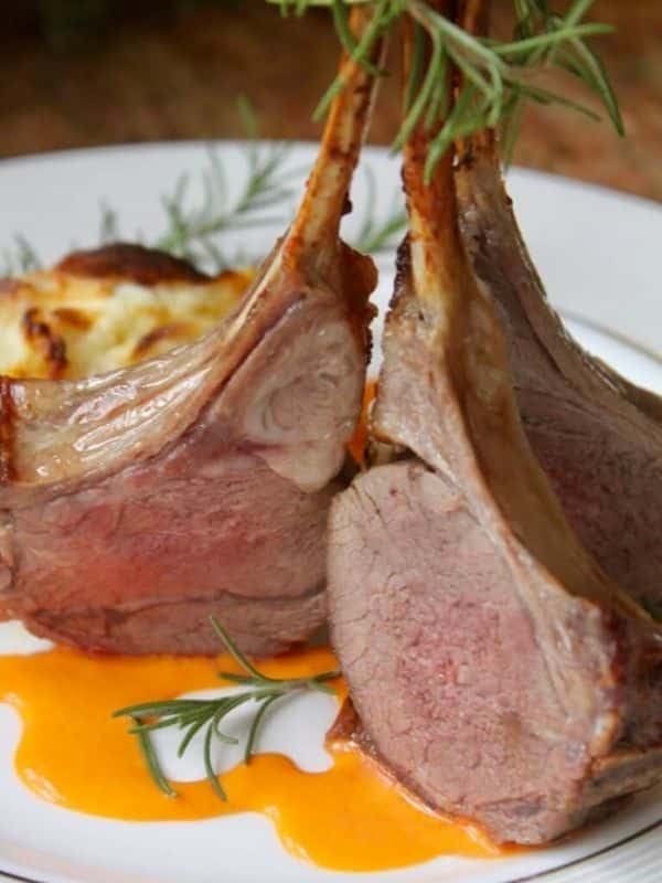 Rack of Lamb with Red Bell Pepper Butter Sauce (Oven, Air Fryer or BBQ)