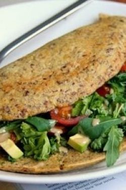 Chickpea Omelette Filled With Fresh Vegetables from the Vegan Breakfast recipe book