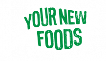 Your New Foods Logo reverse - be inspired for new food recipes and ideas